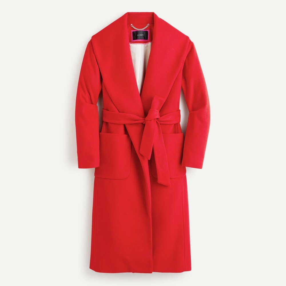 J.Crew Wrap Coat in Italian Wool-Cashmere